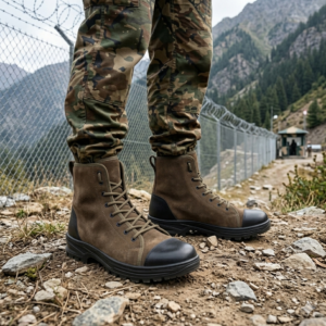 Rhino Boots: Dhwaj Brown Millitary Shoes