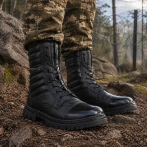 Huston Black Millitary Shoes