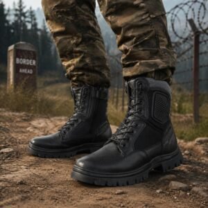 Black Lima Millitary Shoes